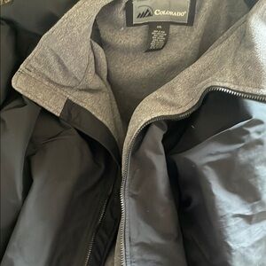COLORADO New Black and Gray Performance Jacket with Fleece Collar and Lining